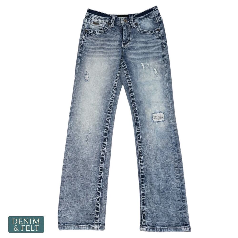 Buckle Black Fit No. 109 Straight Leg Stretch Jeans Medium Blue BBT10915 Kids 10